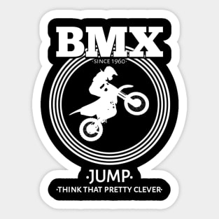 BMX Jump White Sticker